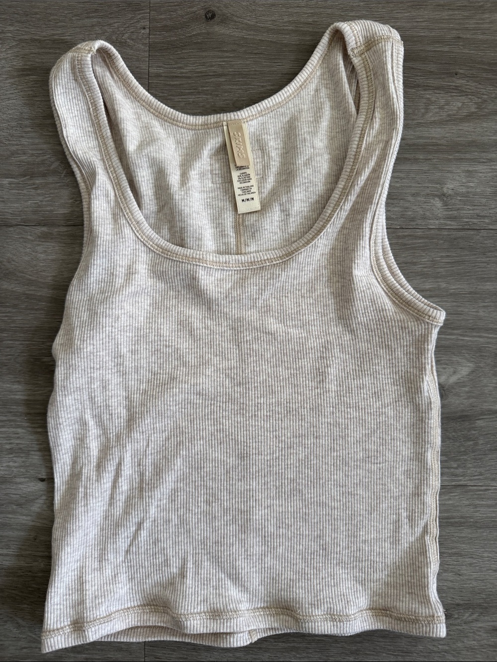 SKIMS Ribbed Tank Top - Cream